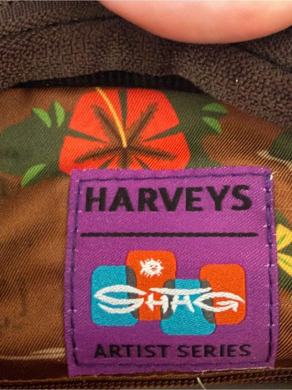 Harvey’s shag tiki tapa messenger bag